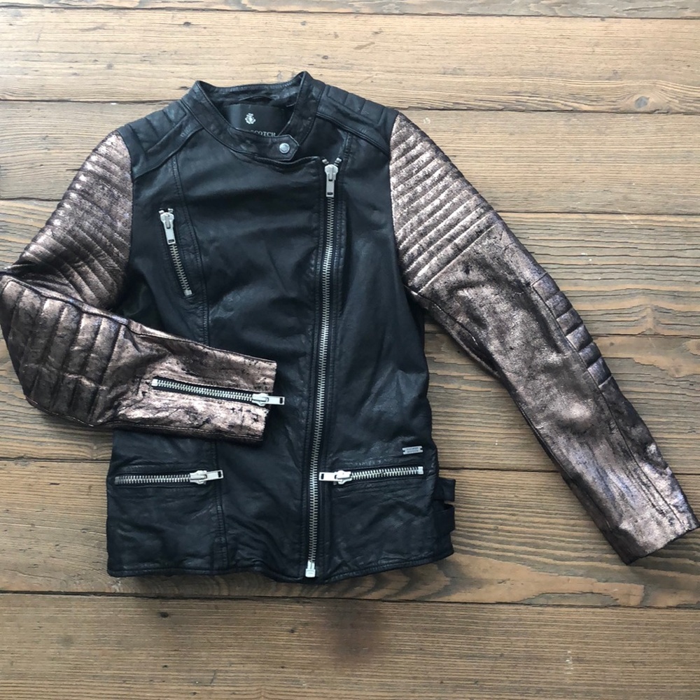 Scotch + Soda / Maison Scotch Leather Jacket sz 2